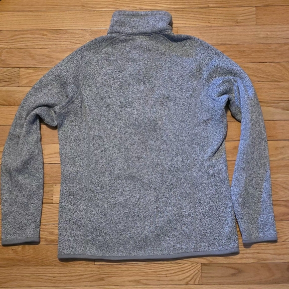 Patagonia Women's L Gray Better Sweater 1/4 Zip Fleece Pullover - Picture 4 of 9